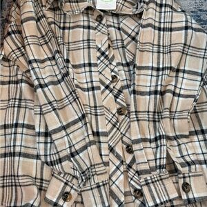 Plaid Button-Up Shirt